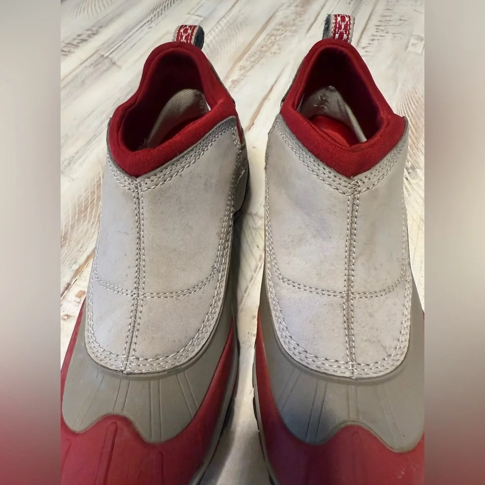 LL Bean Tek 2.5 Dri-Lex Boots Slip On Woman’s Red Grey Slip on Outdoor Hiking8.5